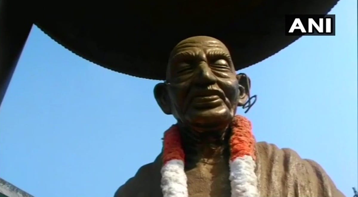 Kerala: A statue of Mahatma Gandhi was damaged by unknown persons