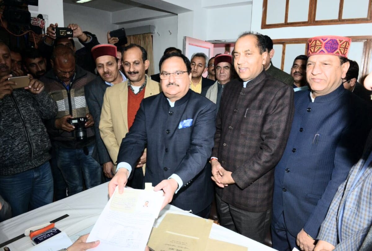 union health minister jp nadda filed nomination for rajya sabha seat