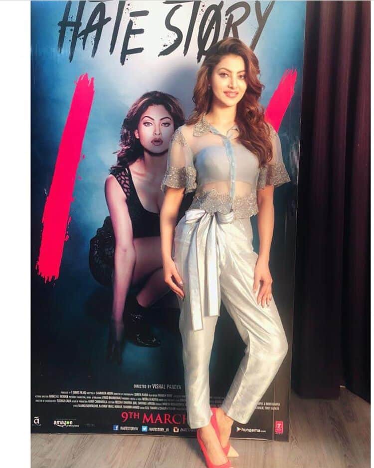 hate story 4 actress urvashi rautela images during movie promotion  