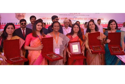 cm yogi honored women's on international women's day 