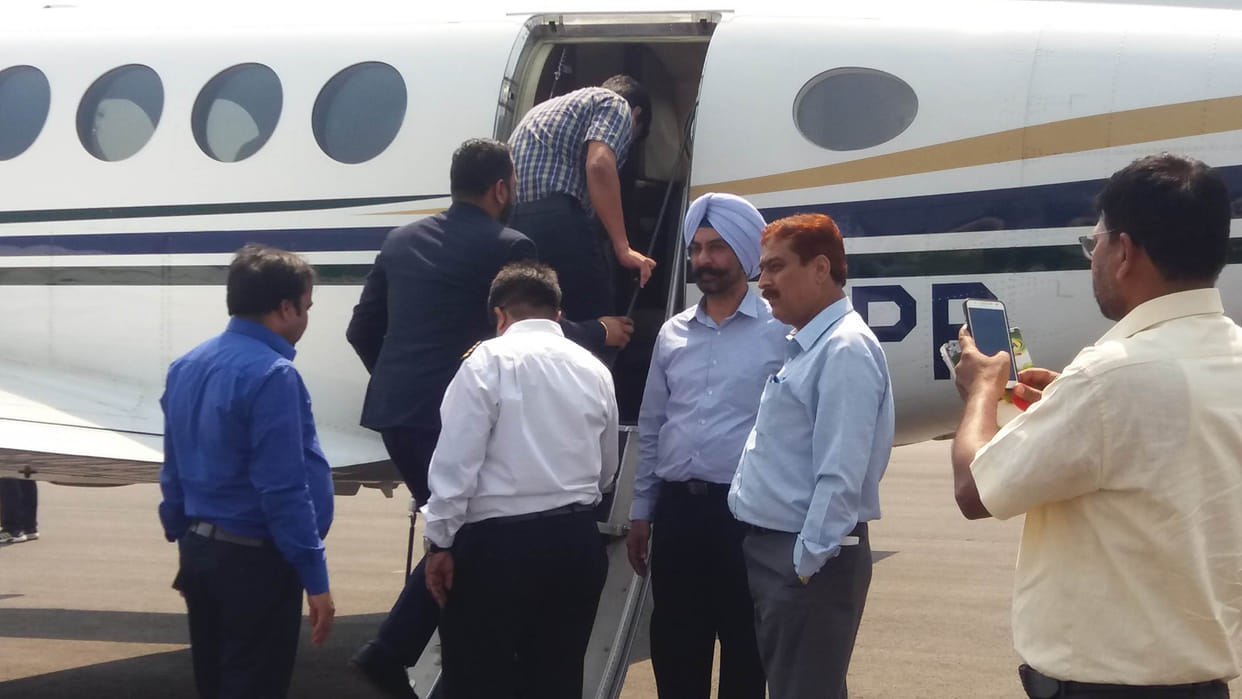 Cargo plane blowing exercise from Kushinagar Airport