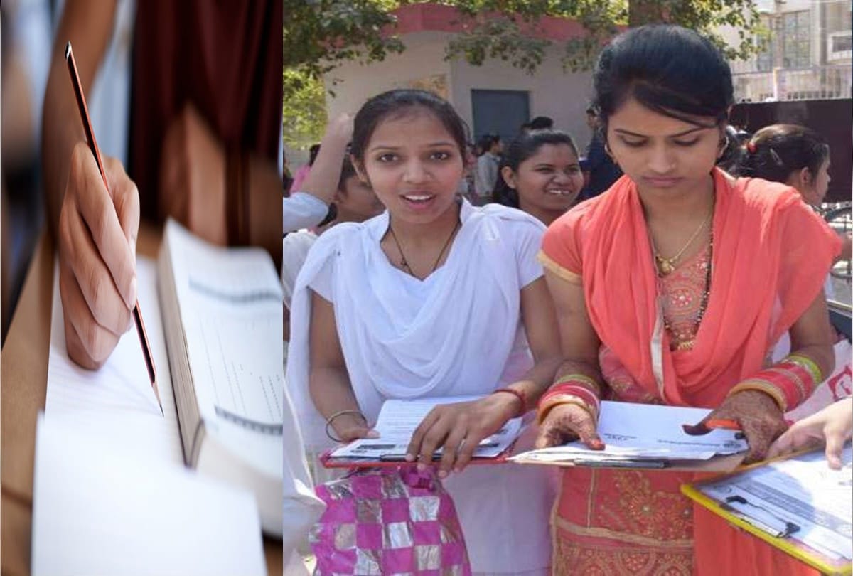 newly married girl reach examination center at Faridabad