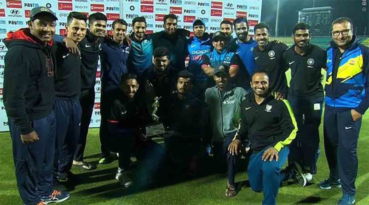 india b beat karnataka by 6 wickets in deodhar trophy final