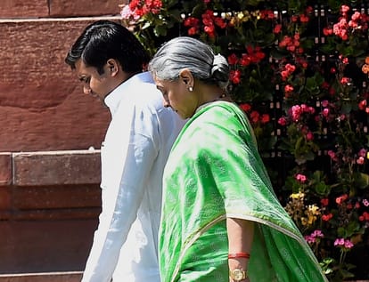 Congress President Rahul Gandhi and bjp minister at Parliament during second phase of Budget Session