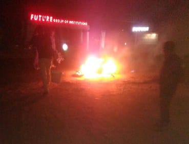Youth burnt as bike catches fire
