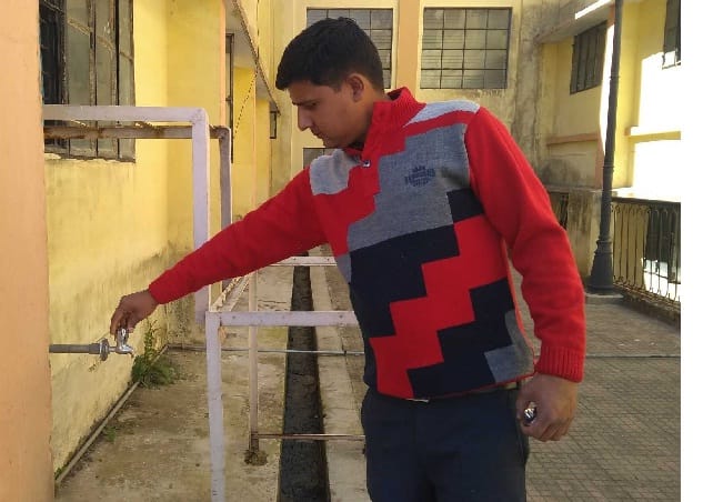 Drinking water supply in district hospital for six days