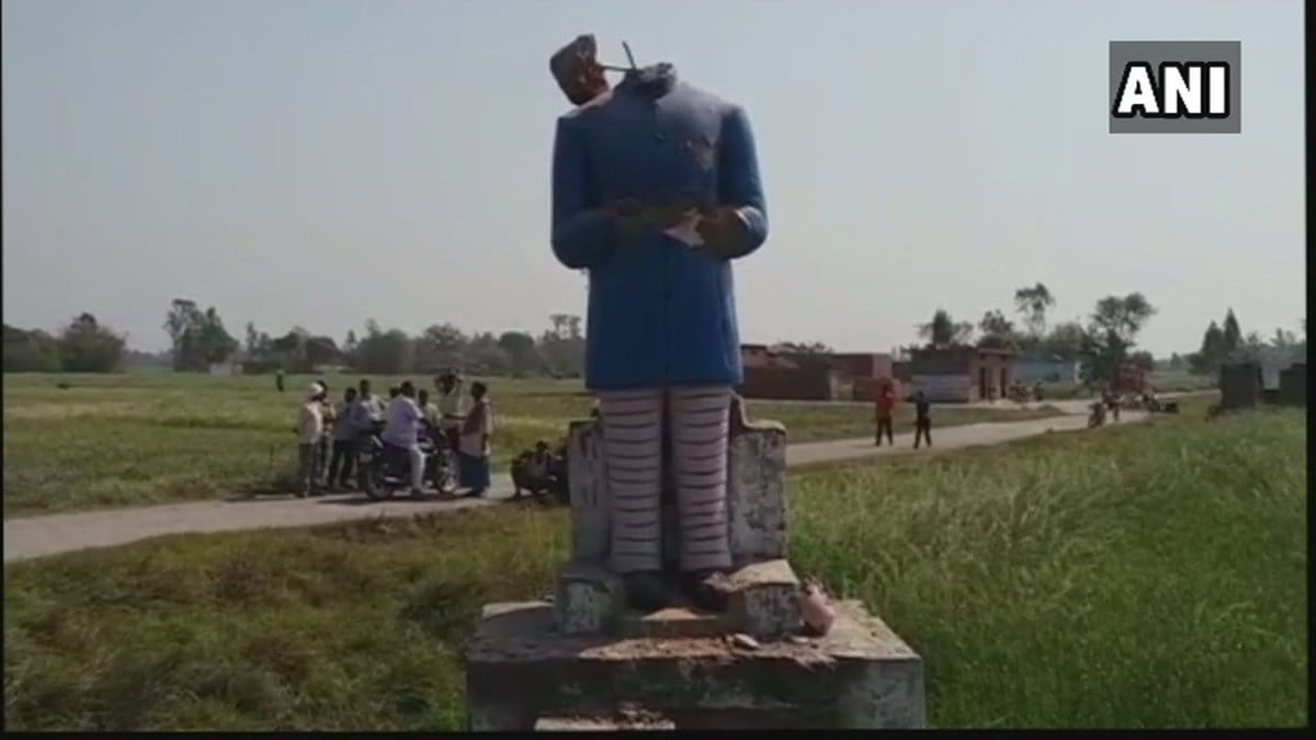 Ambedkar statue vandalized in purvanchal