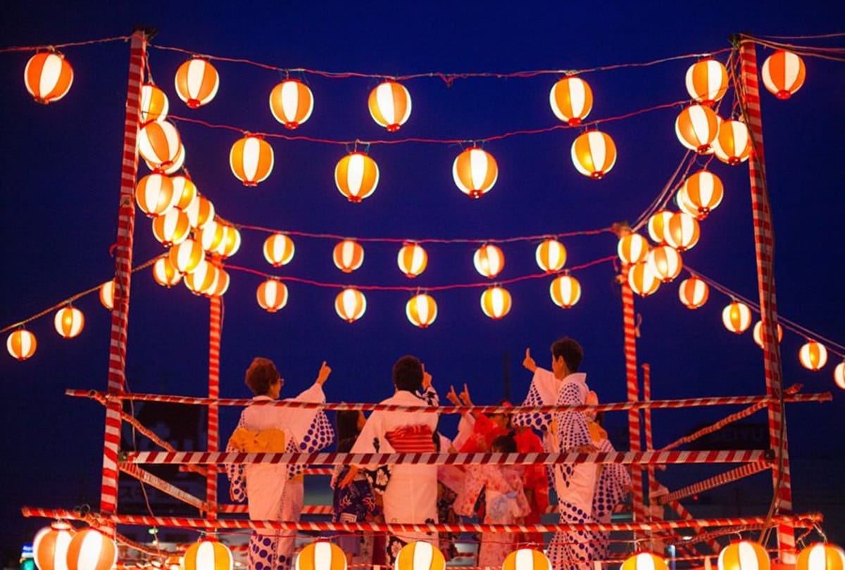 Japanese festival obon to honor the spirits