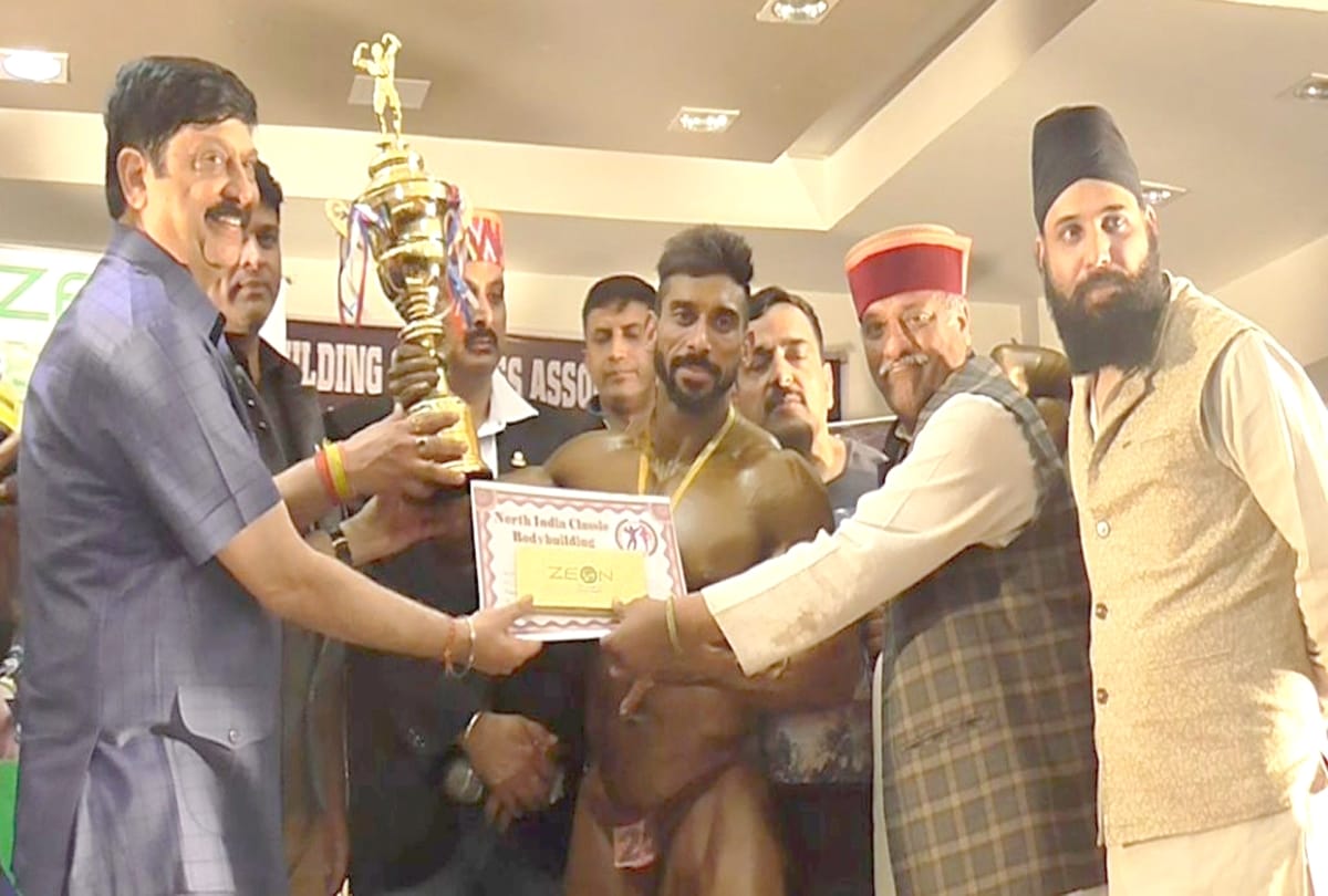 Jagjit won title of Mr North India in Body Building Competition