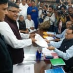 Bjp Minister Ravi Shankar Prasad, arun jaitely, dharmendra pradhan filed nomination for Rajya Sabha