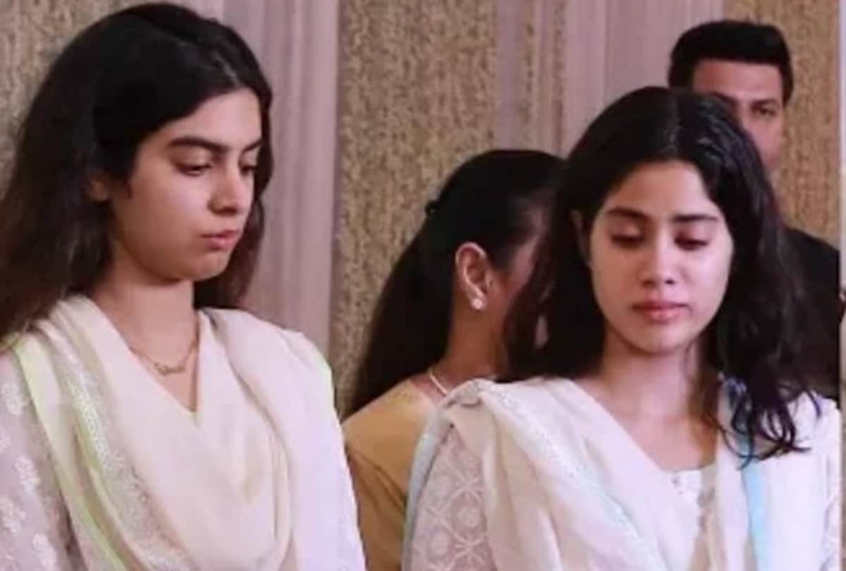 janhvi kapoor and khusi kapoor get emotional on sridevi prayer meet in chennai