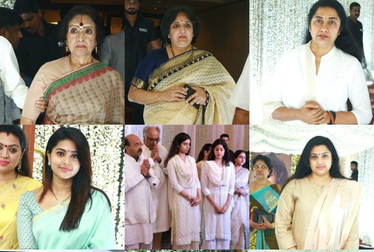 janhvi kapoor and khusi kapoor get emotional on sridevi prayer meet in chennai