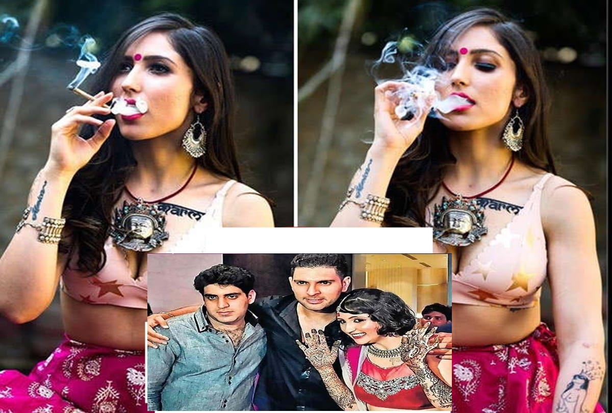 Yuvraj singh ex sister in law and bigg boss contestant Akansha Sharma smoky photo going viral
