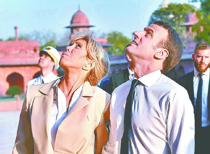 french president spent most of the time in taj mahal