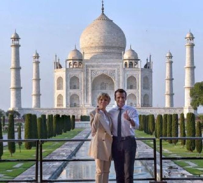 french president spent most of the time in taj mahal