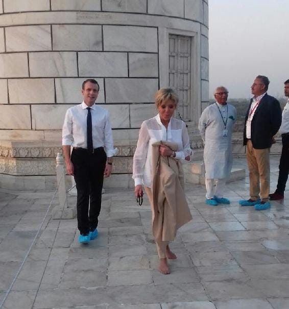 french president spent most of the time in taj mahal