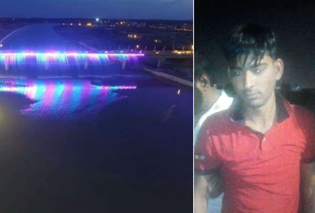 boy fell down in river while taking selfie at gomti river front