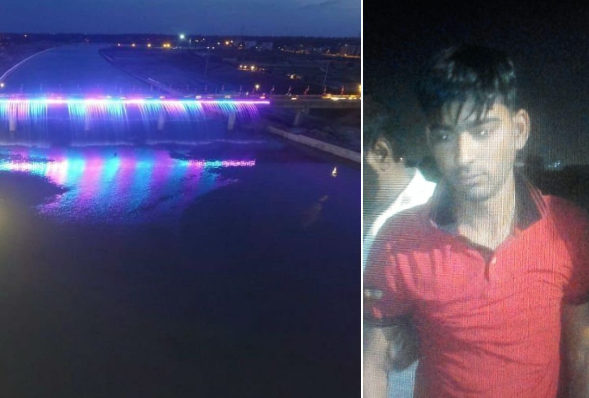boy fell down in river while taking selfie at gomti river front