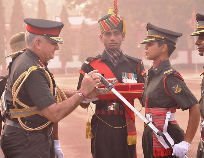 brave daughter of india, Lieutenant preeti chaudhary wins sword of honour