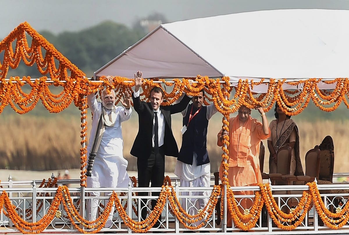  PM Narendra Modi and French President Emmanuel Macron visit in Varanasi  