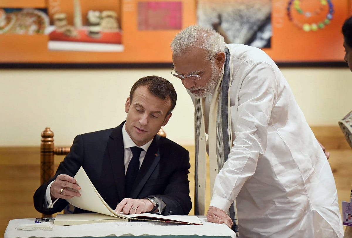 Emmanuel macron became first guest in varanasi do this work