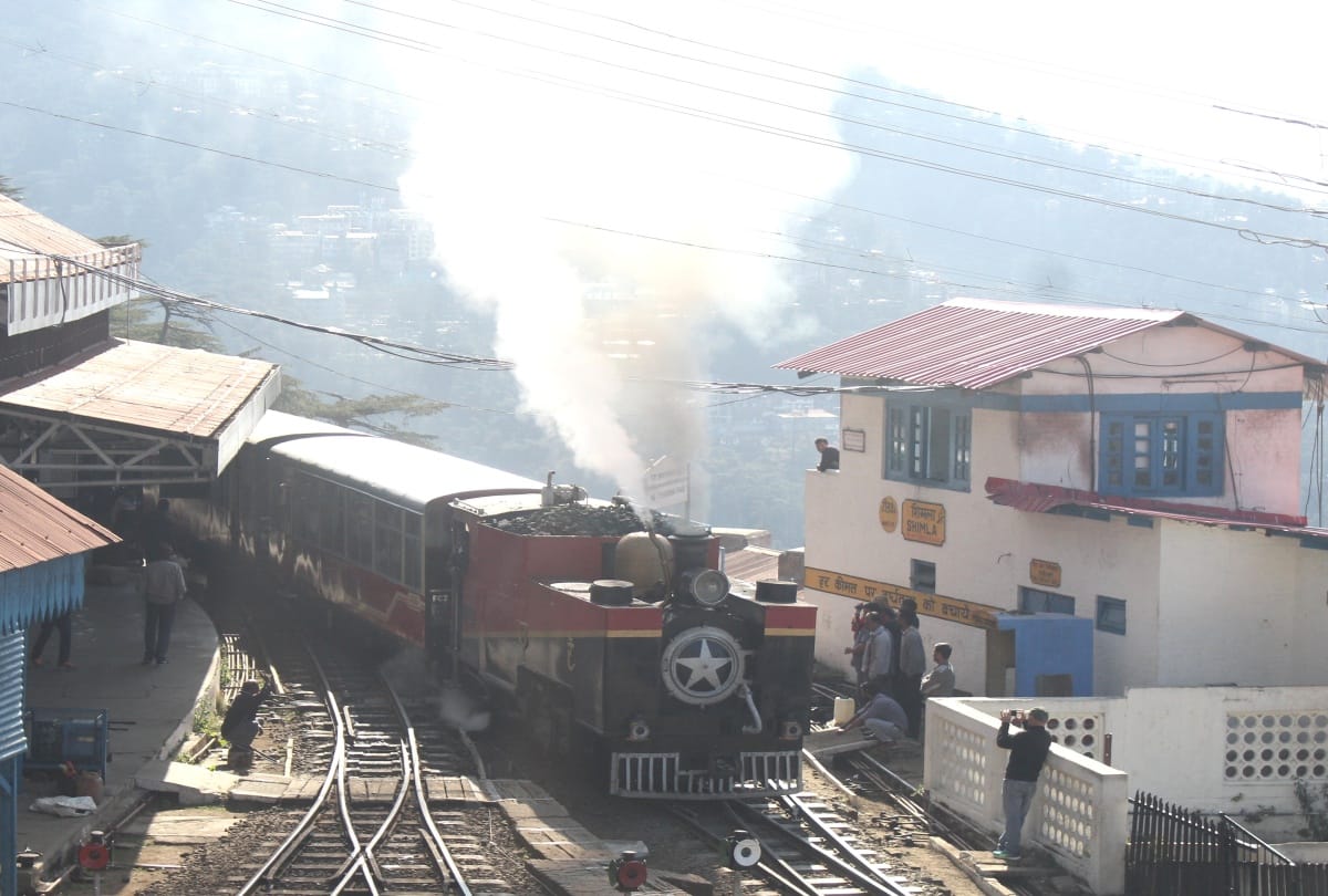 113 year old steam locomotive engine on Kalka-Shimla heritage track