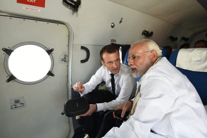 Emmanuel macron said thanks to welcome in banaras