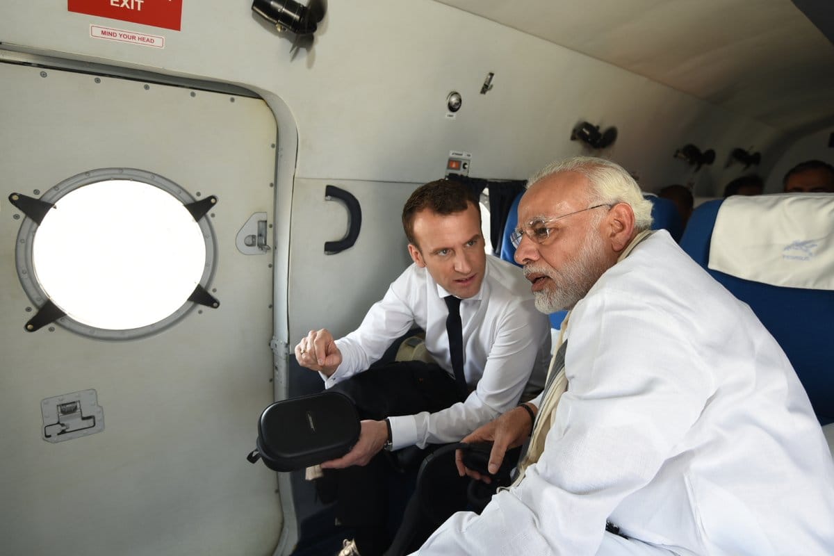 PM modi and french president varanasi visit trending in twitter