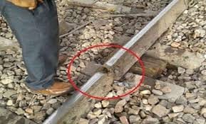  Two places then broken tracks in rail zone moradabad