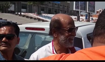 super star rajinikanth spiritual tour in dehradun airport  