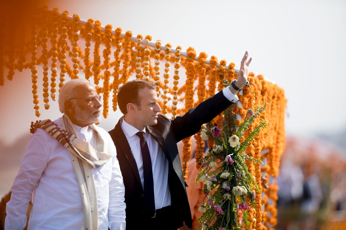 Emmanuel macron said thanks to welcome in banaras