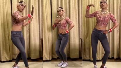 VIDEO GOES VIRAL OF BRIDE DANCING IN choli and jeans