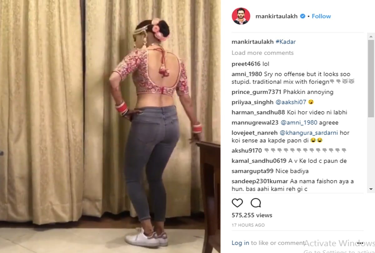 Video Being viral of a bride who is bhangra in choli and jeans 