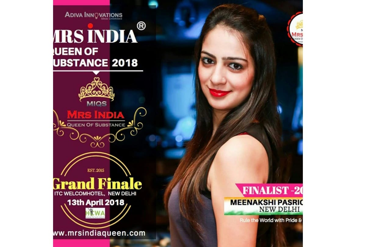 Meenakshi Pasricha in Mrs India Grand Finale 2018