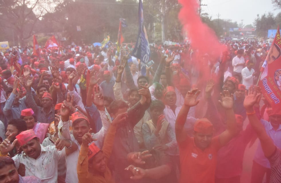 Supporters of SP and BSP felt pleasure after victory