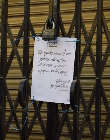 dozen shops of two shopkeepers sealed