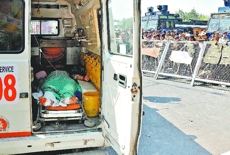 pregnant lady was shouting for help and people was busy in protest in paanchkula