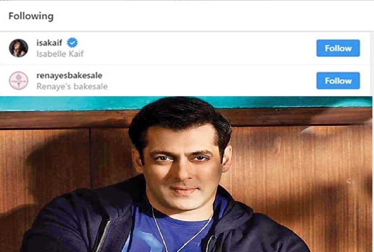 salman khan not following katrina on instagram but  follow her sister isabelle