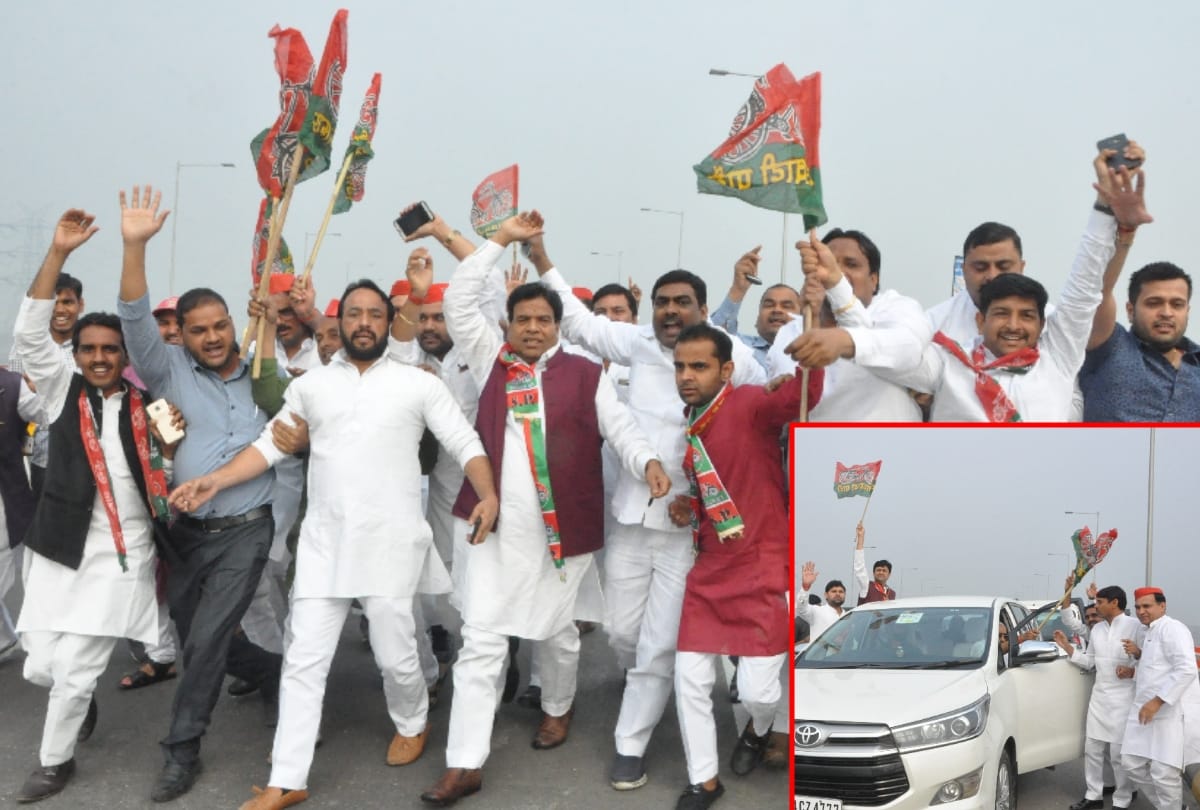 samajwadi party workers inaugurated the elevated road forcefully, report filed