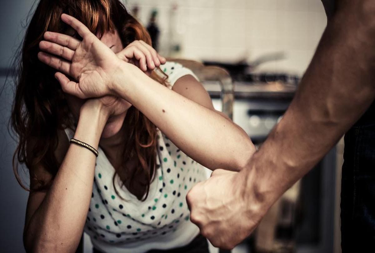 Brutally beaten pregnant woman