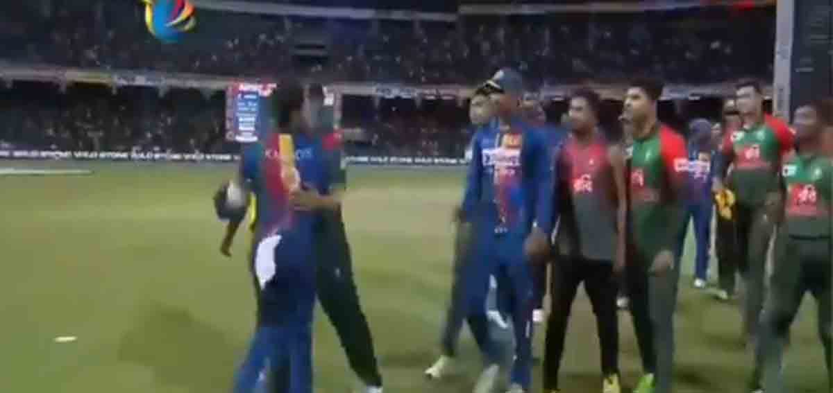 bangladesh vs sri lanka nidahas trophy brawl shakib al hasan tells players to leave field