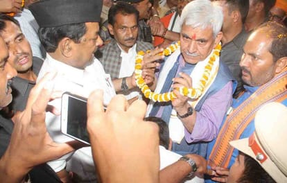 Manoj Sinha inspected development works on rail section