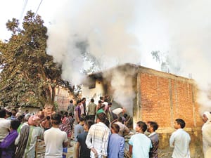 Fire in the trader's warehouse, loss of millions