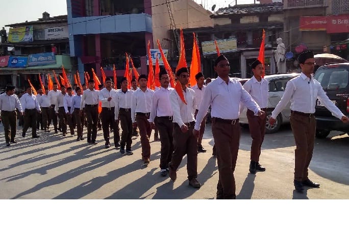 RSS workers circulated the path