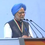 महाअधिवेशन में मनमोहन सिंह 