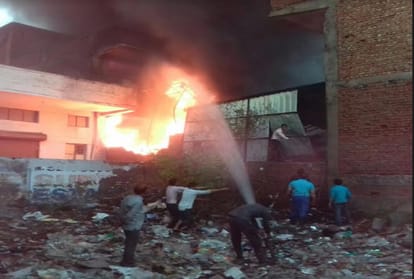 Fire broke out in a factory at Sonipat of Haryana