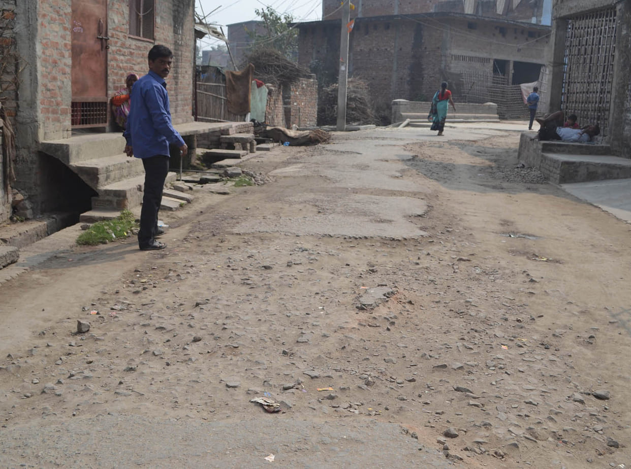 मुबारिकपुर-दौलतपुर चौक-मरवाड़ी सड़क खस्ताहाल