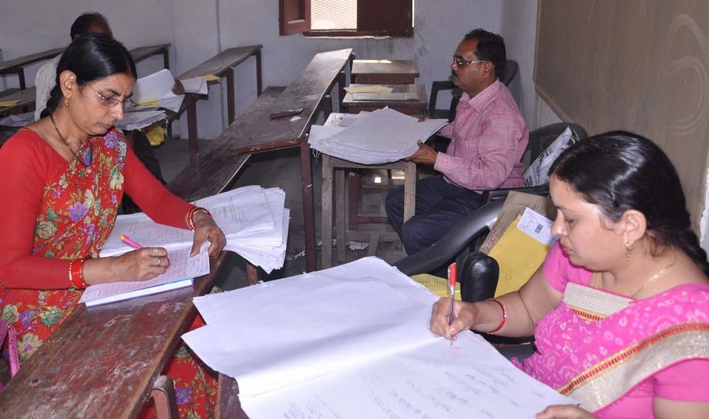 the teachers of grantwd schools checked copies