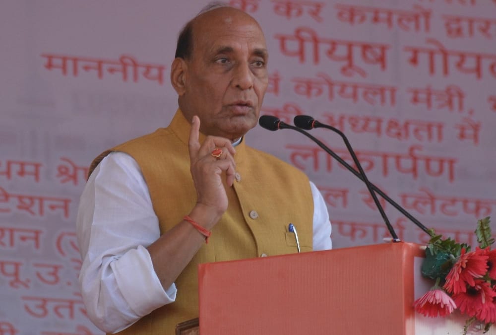 rajnath singh speaks about development in lucknow.