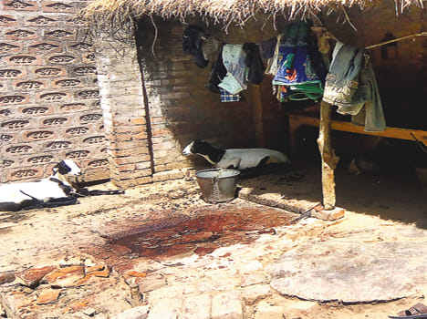 Brother killed, dead body in front of mother